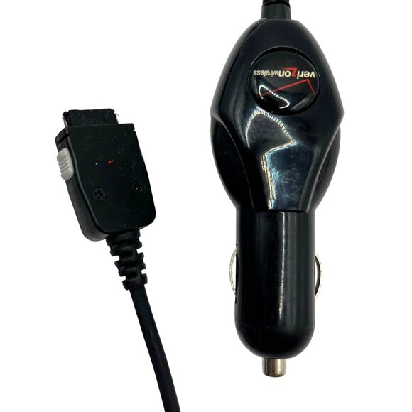 Verizon Wireless Car Charger For Cell Phone With Coiled Cord - Black 47a - Picture 3 of 4